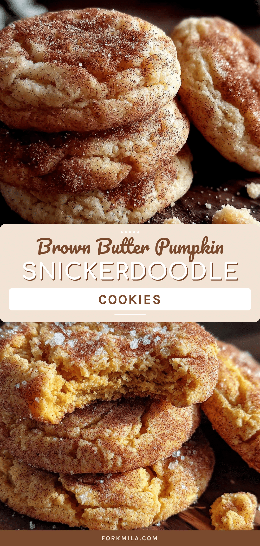 brown butter pumpkin snickerdoodle cookies recipe