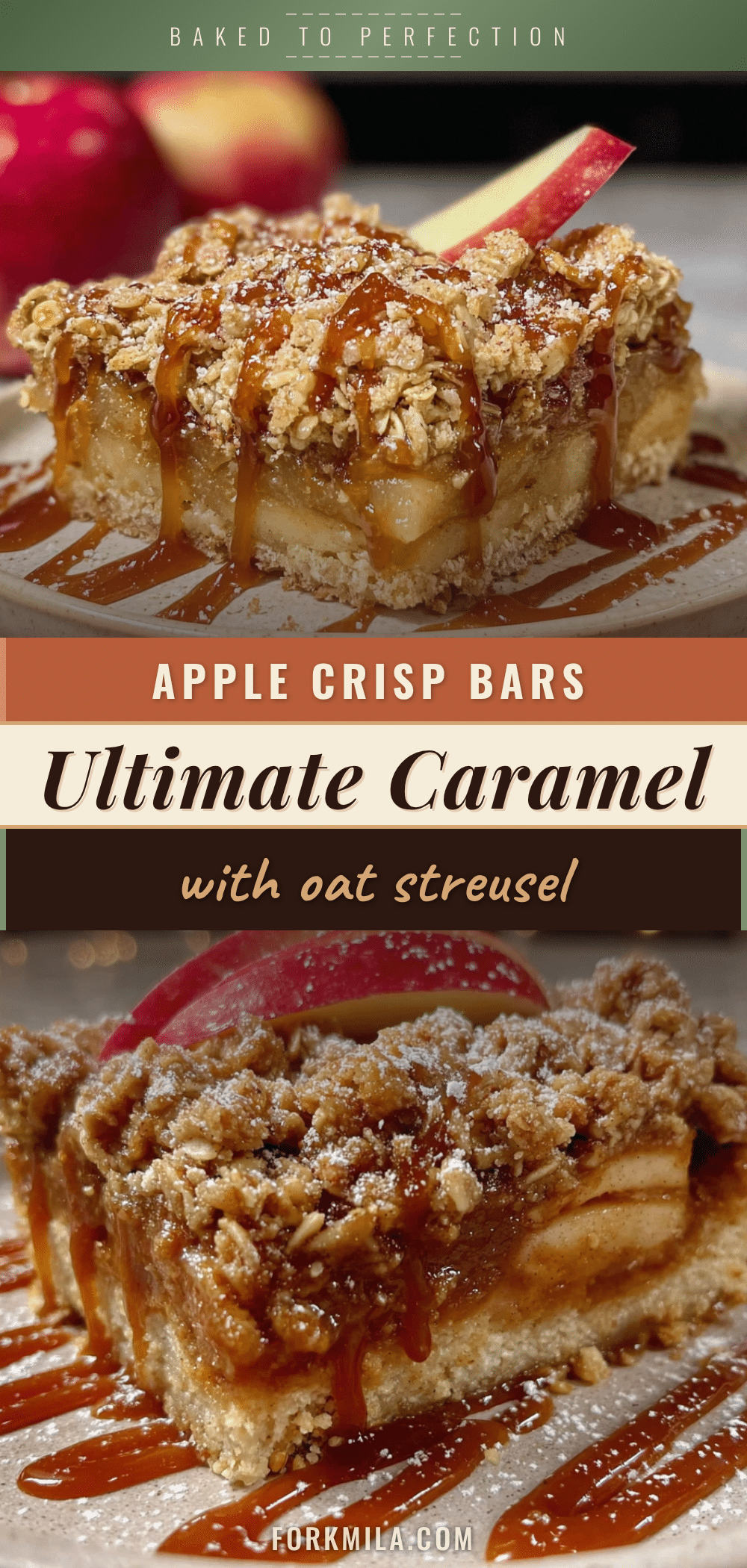 caramel apple crisp bars recipe