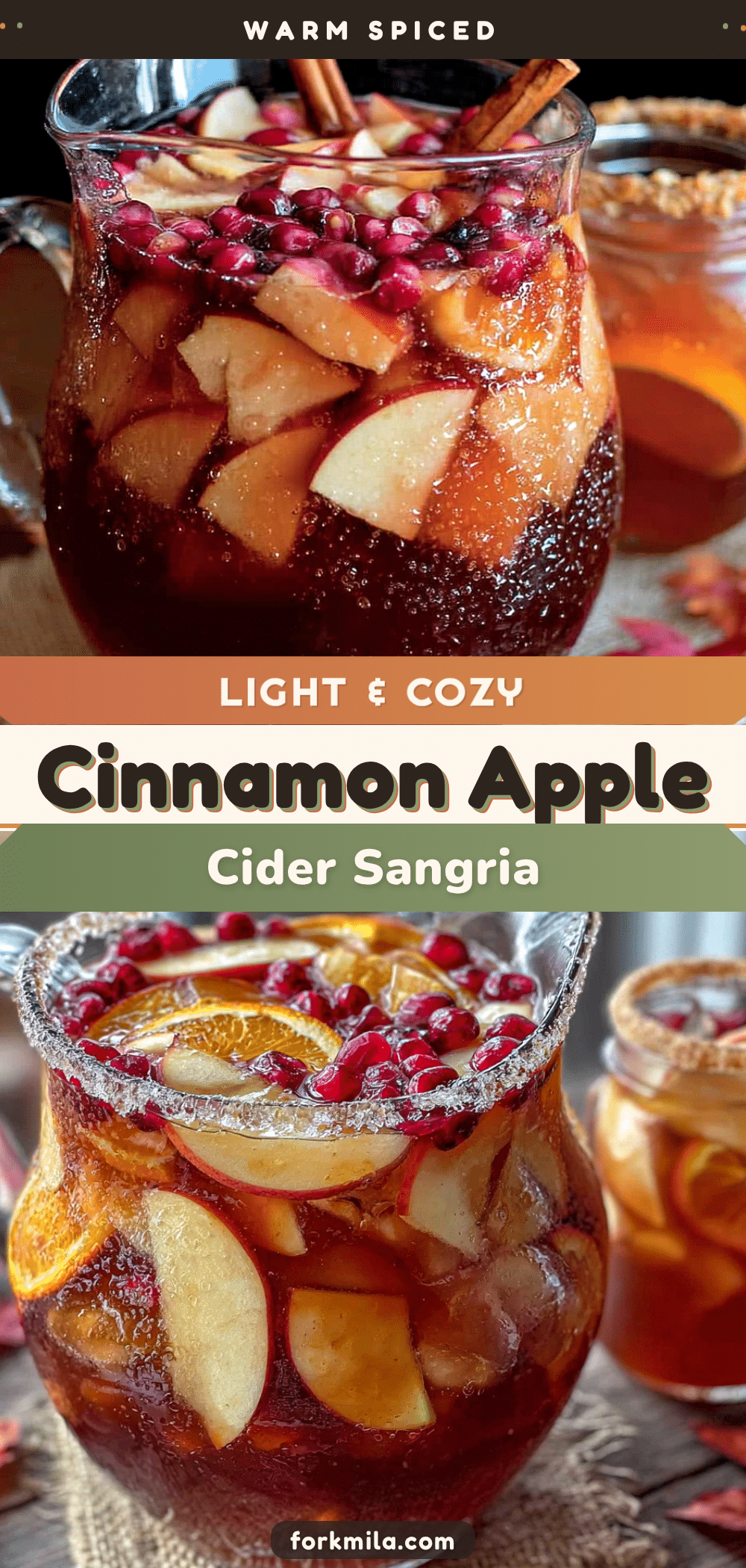 cinnamon apple cider sangria recipe
