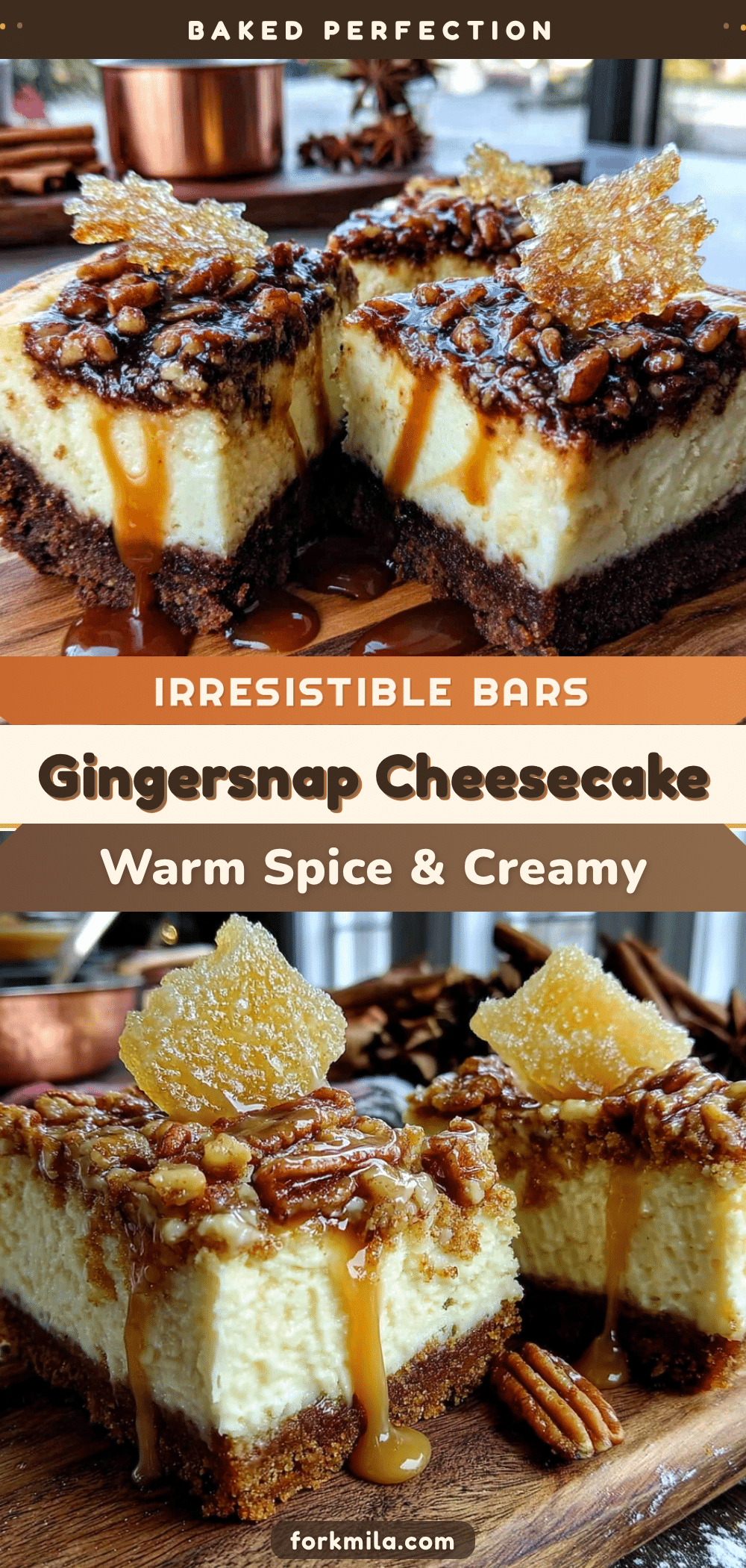 cozy fall cheesecake bars recipe