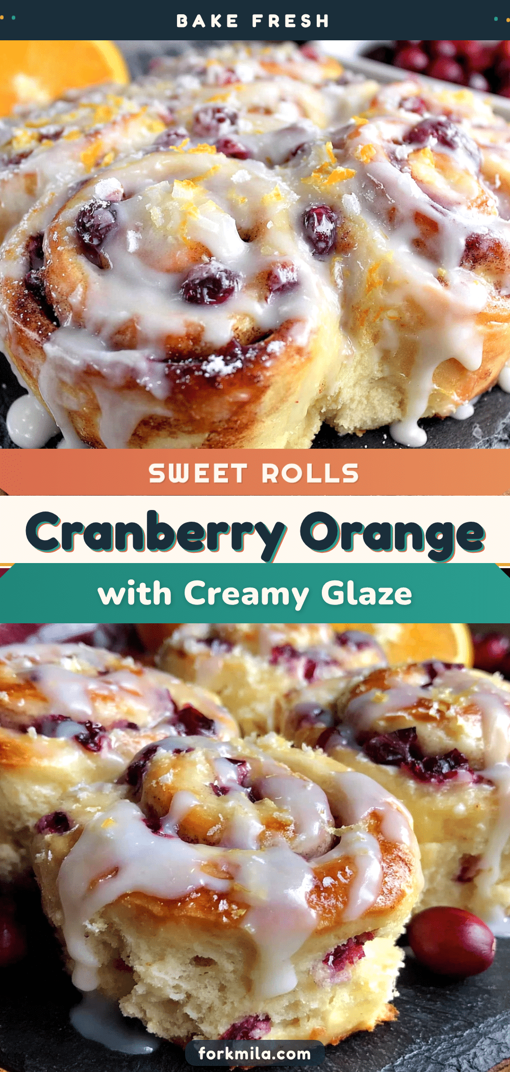 cranberry orange sweet rolls recipe
