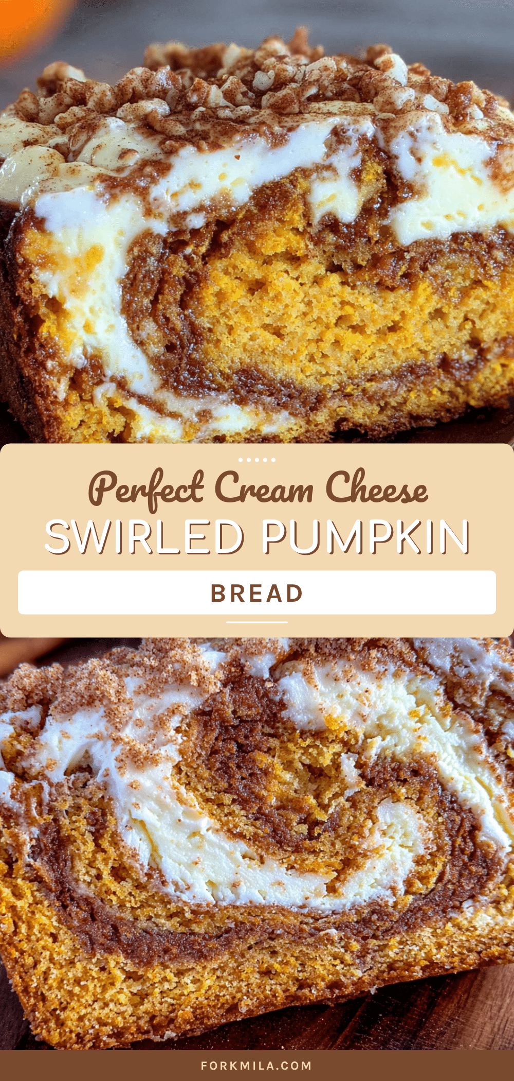 cream cheese swirled pumpkin bread recipe