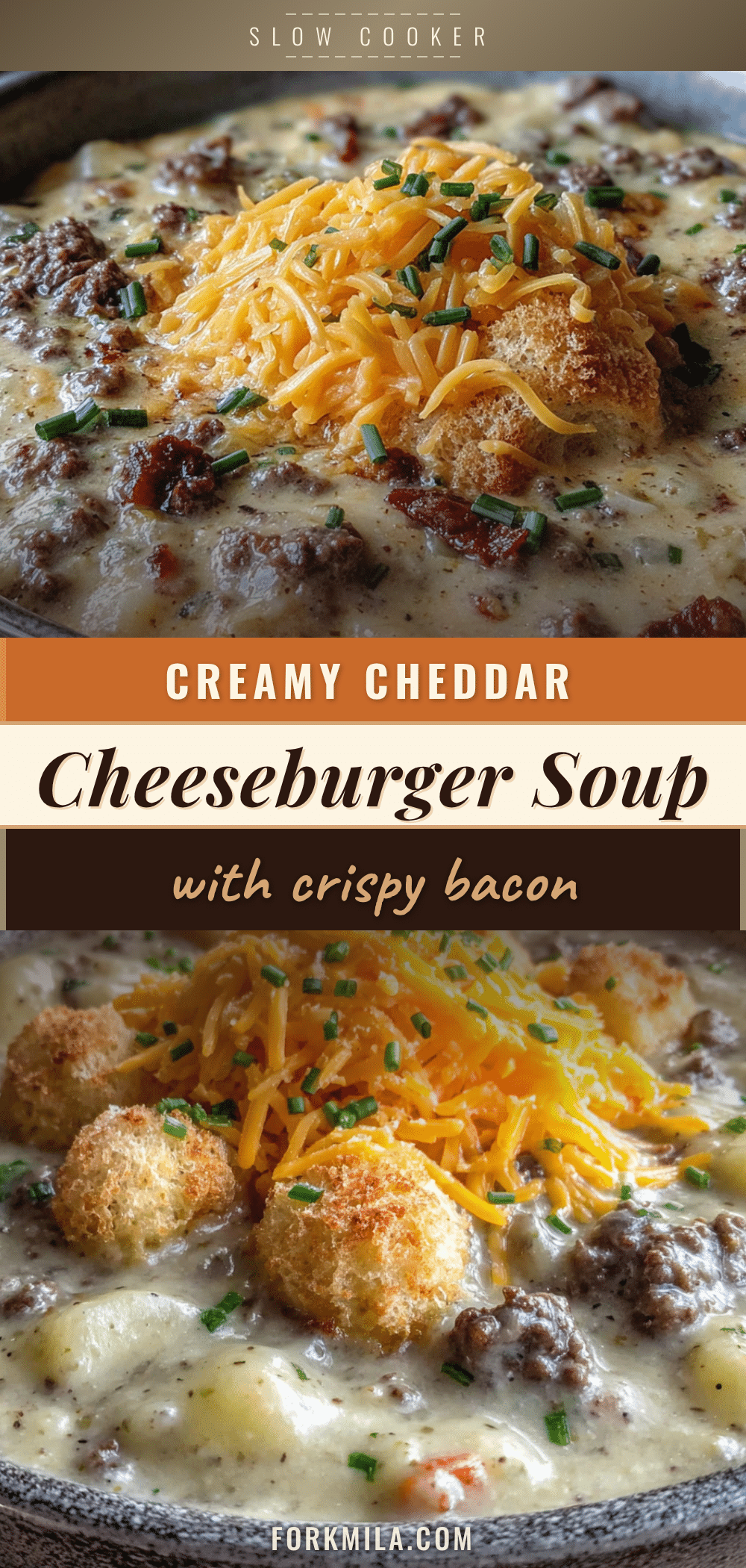 creamy crockpot cheeseburger soup recipe