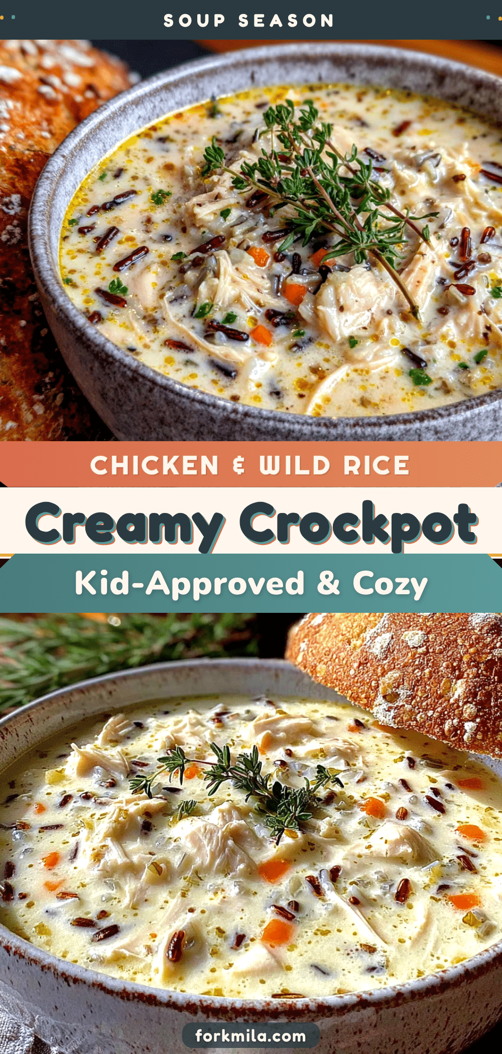 creamy crockpot chicken and wild rice soup recipe