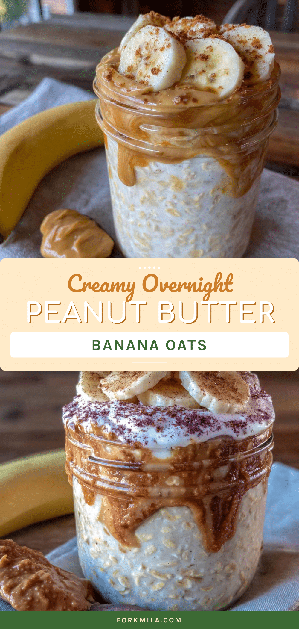 creamy overnight peanut butter banana oats recipe