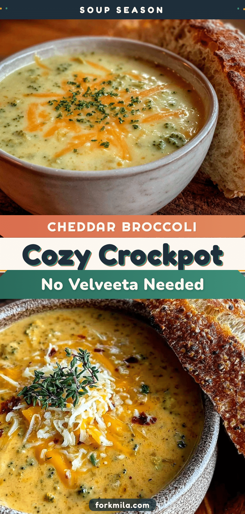 crockpot cheddar broccoli soup recipe