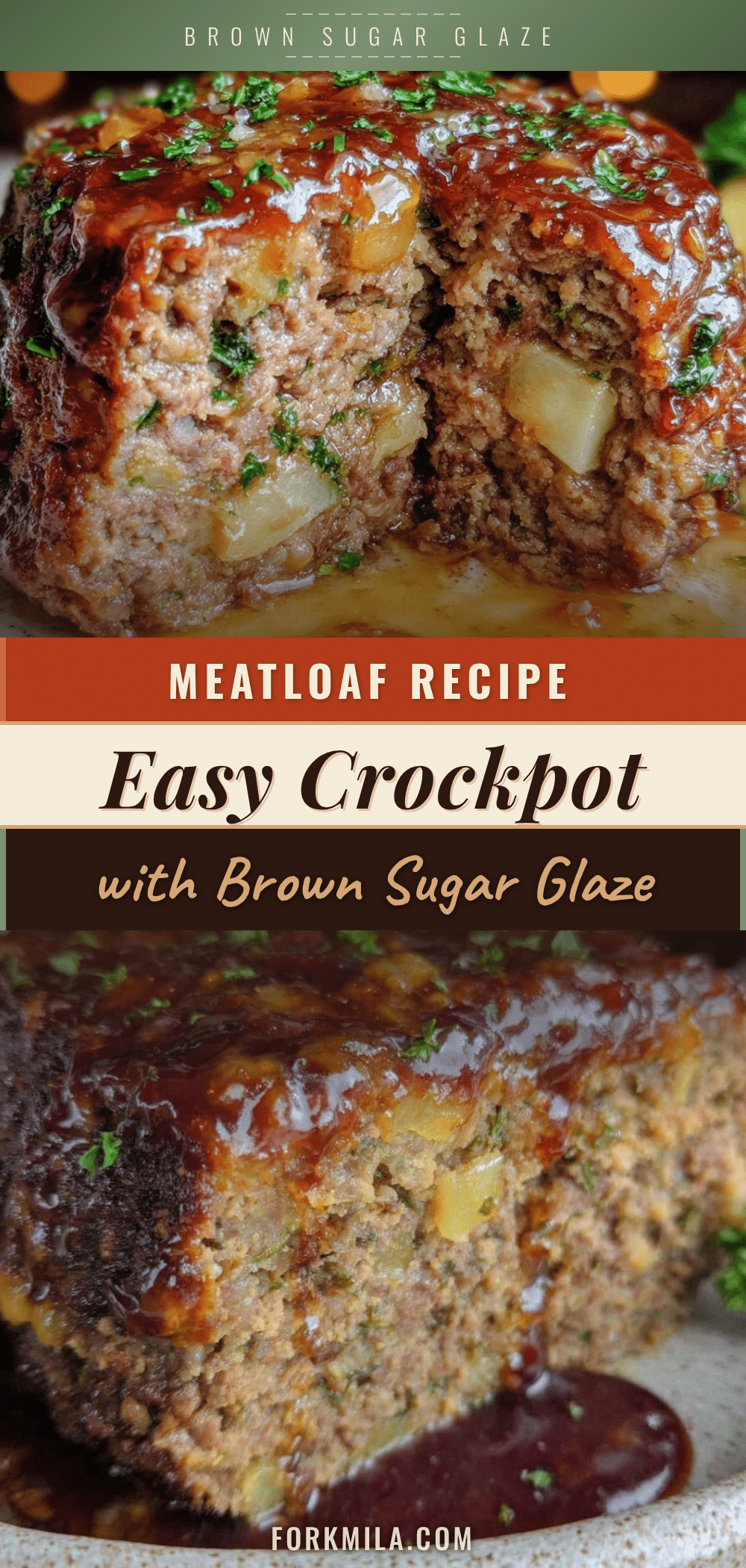 crockpot meatloaf with brown sugar glaze recipe