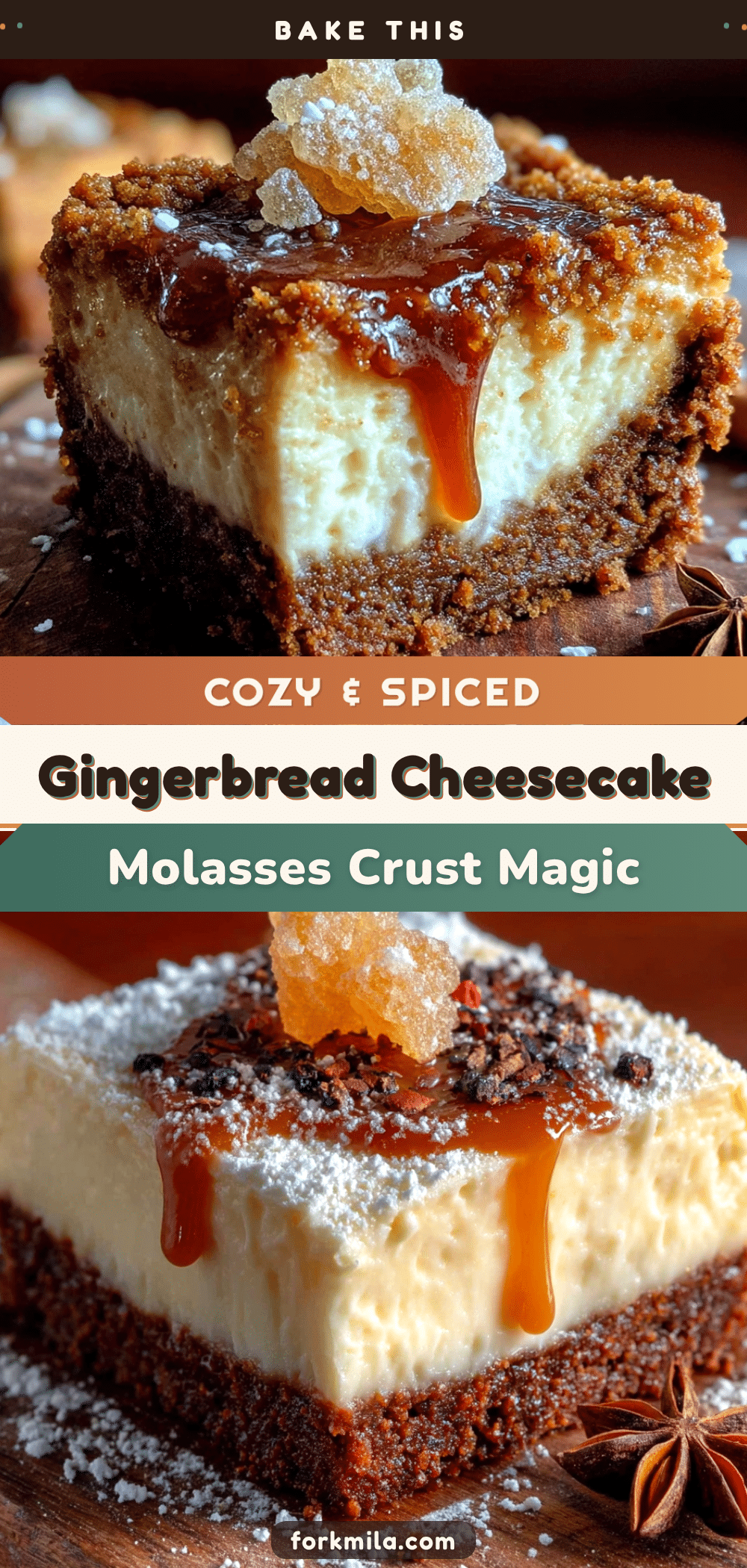 gingerbread cheesecake bars recipe