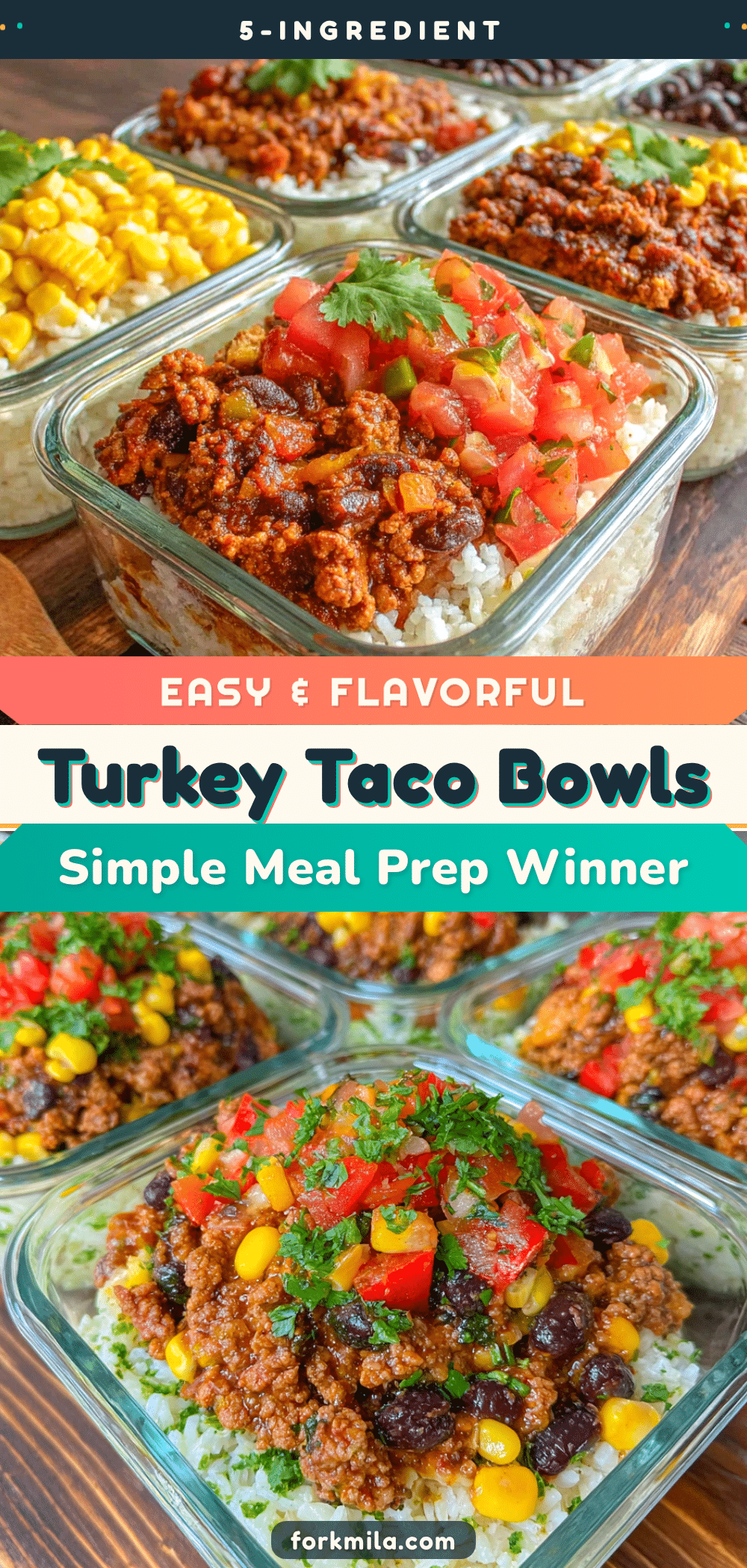 ground turkey taco meal prep bowls recipe