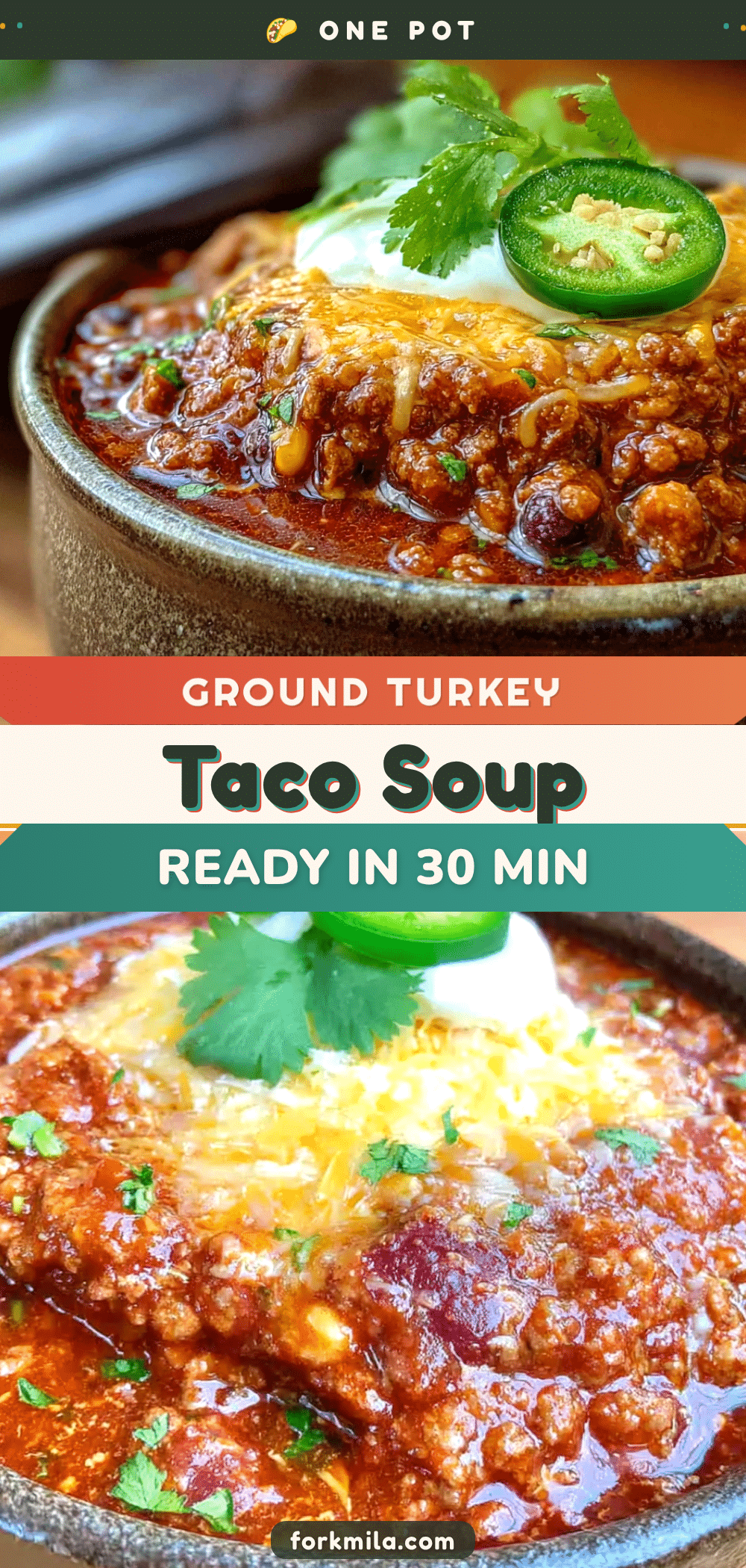 ground turkey taco soup recipe
