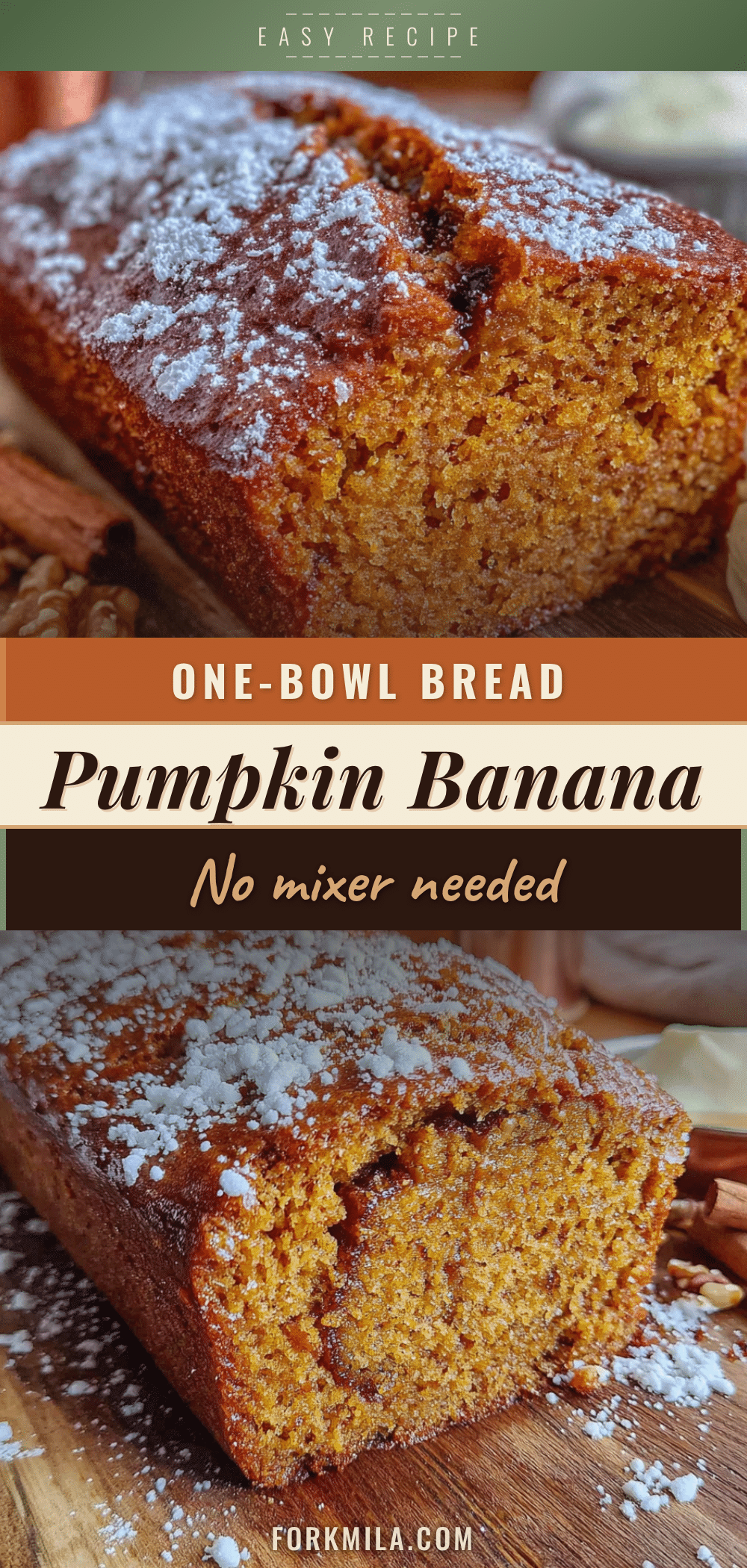 one-bowl pumpkin banana bread recipe