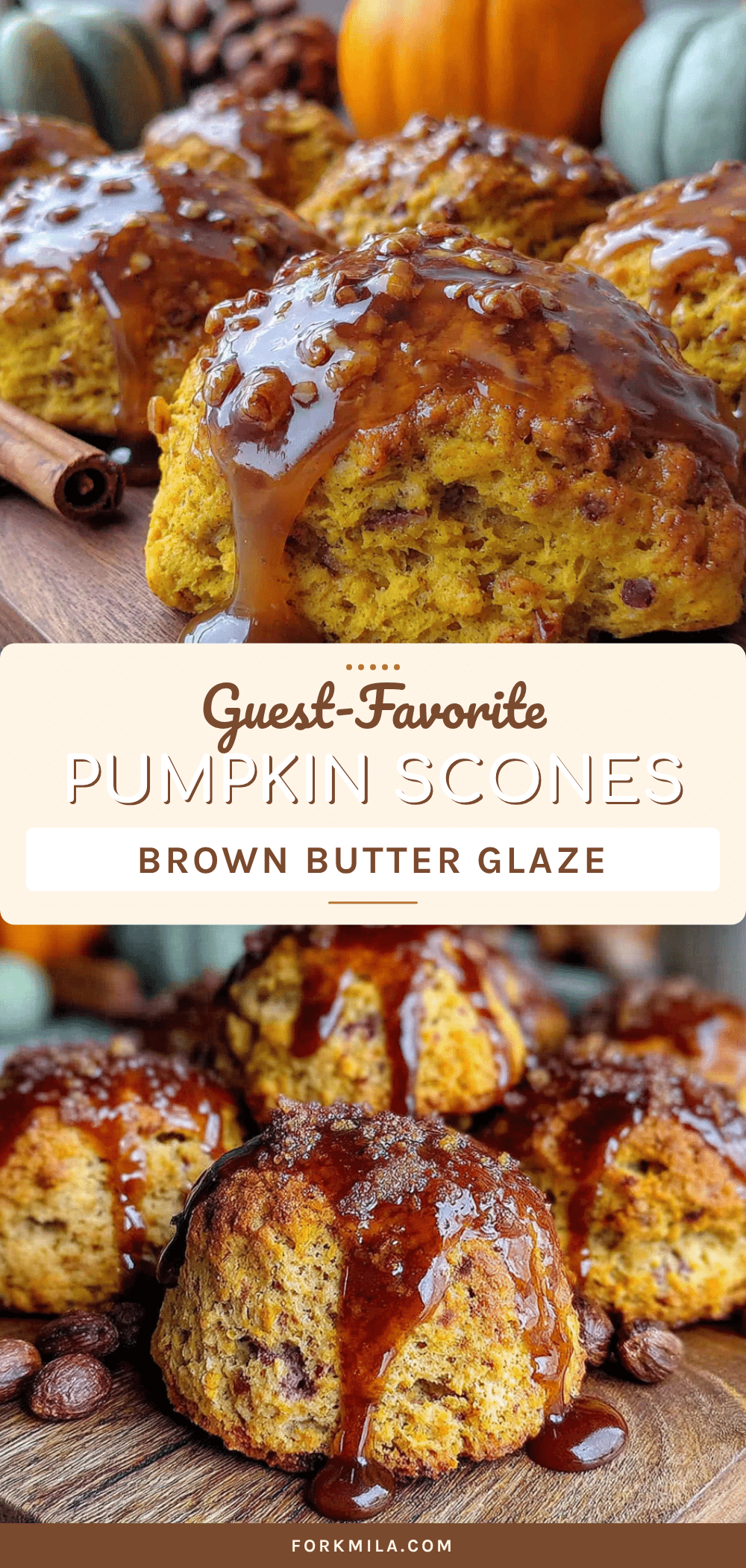 pumpkin scones with brown butter glaze recipe