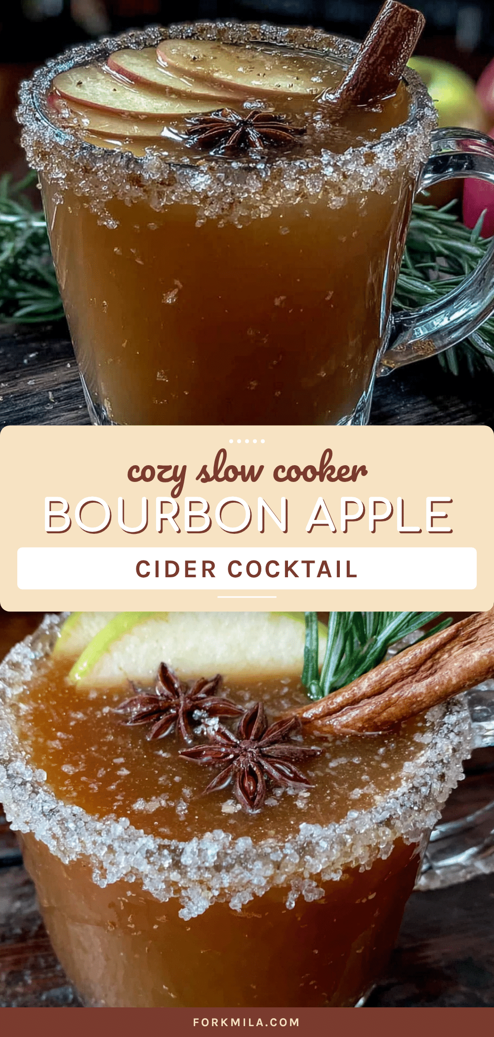 slow cooker bourbon apple cider cocktail recipe