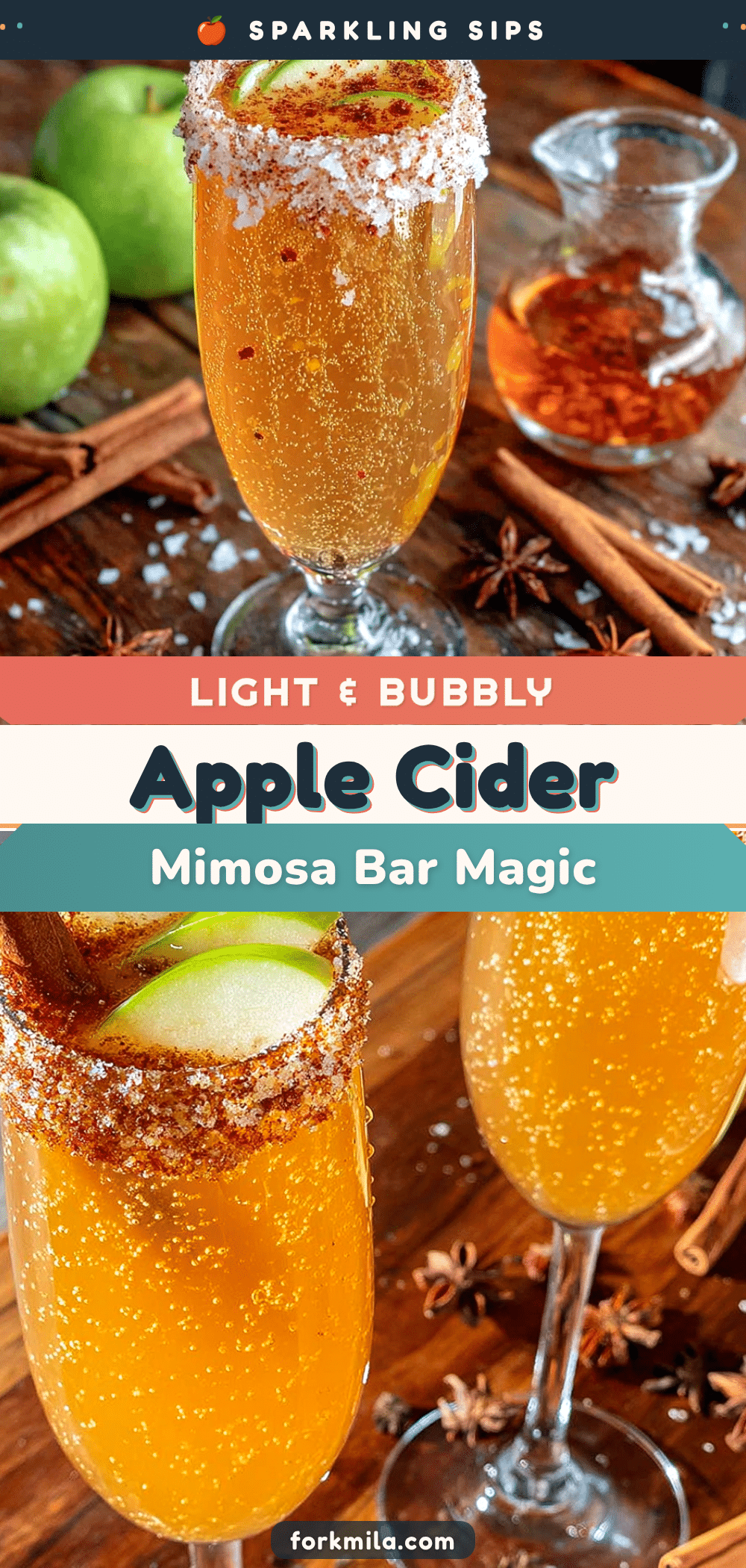 sparkling apple cider mimosa bar recipe
