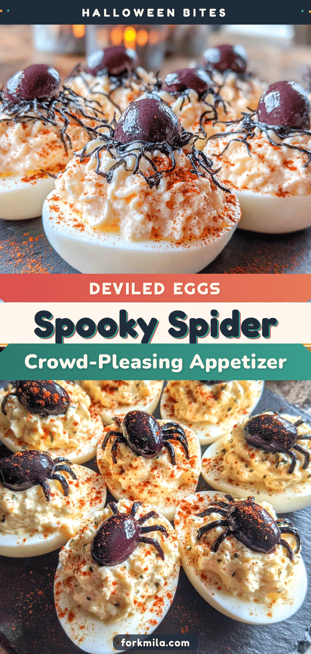 spider deviled eggs recipe
