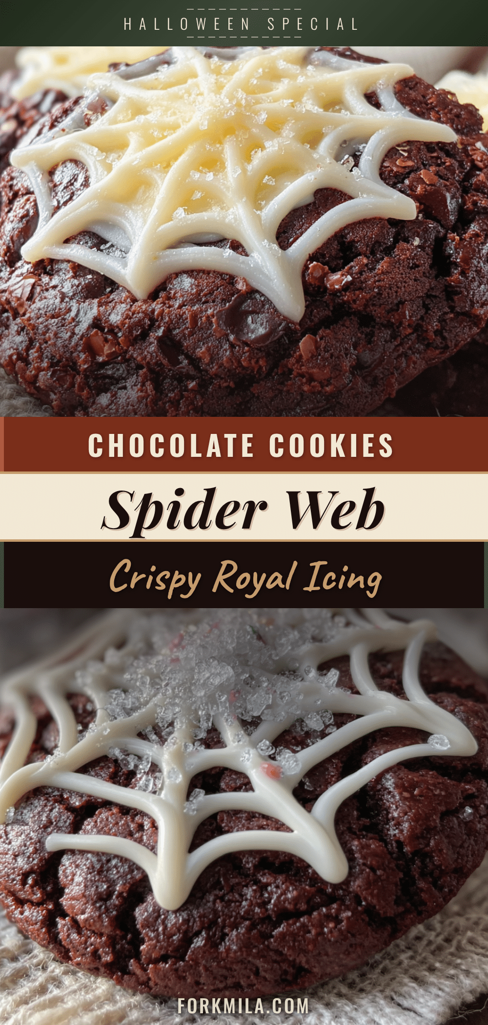 spider web chocolate cookies recipe