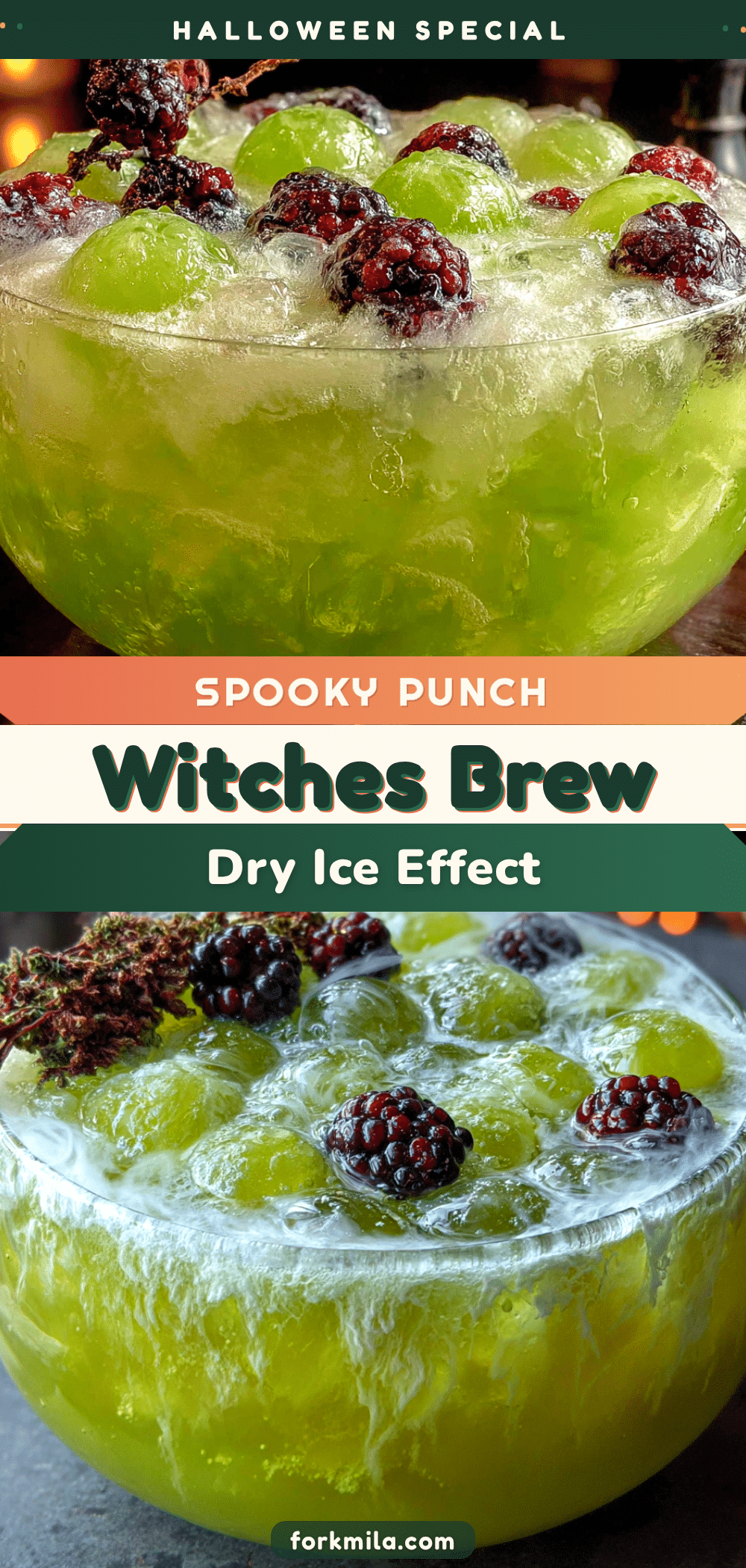 Spooky Witches Brew Green Punch recipe