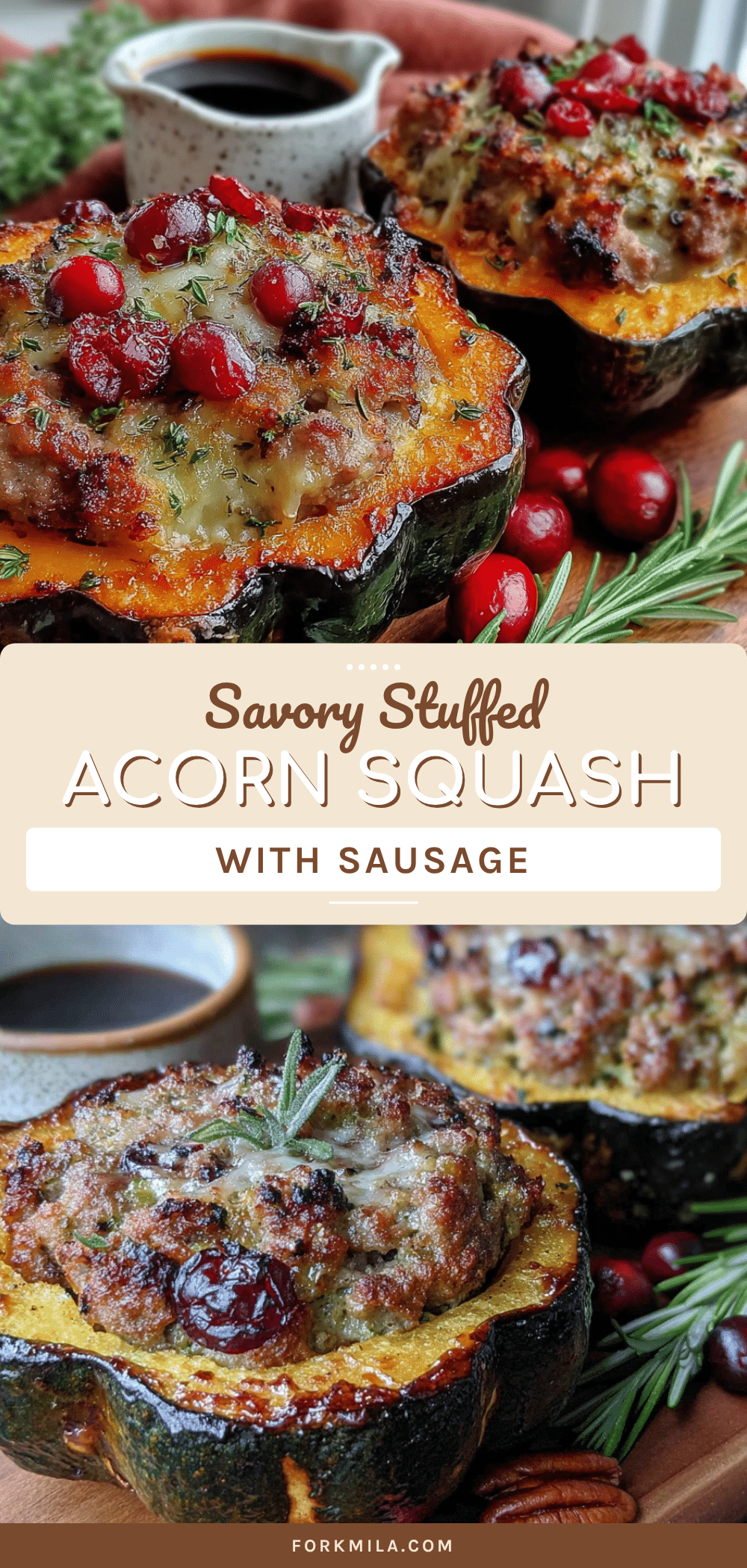 stuffed acorn squash with sausage recipe